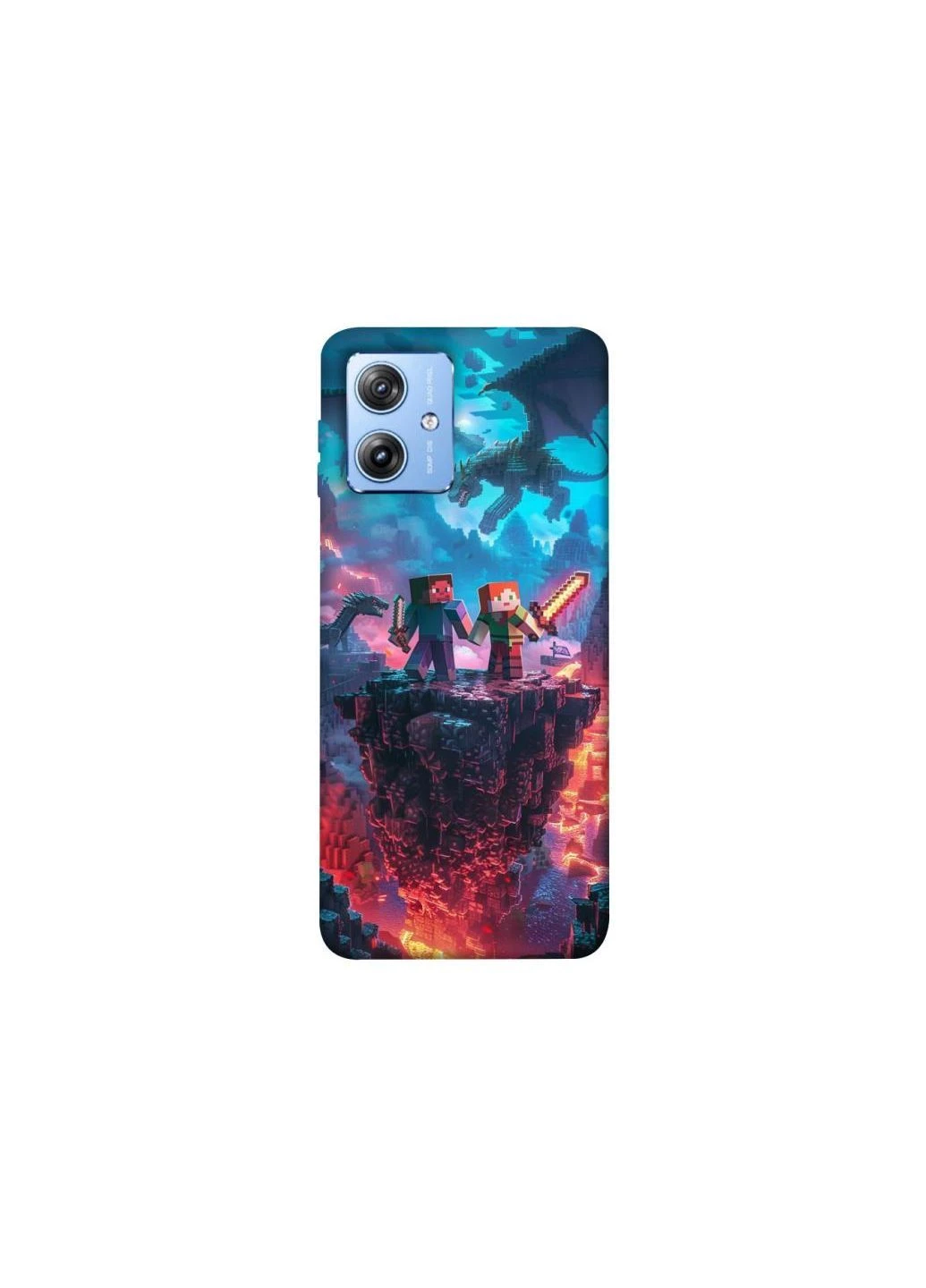 Чохол на Motorola Moto G84 Minecraft v3 Frontalka (380646173)