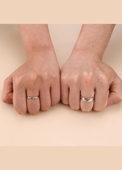 Безрозмірні парні кільця для закоханих S925, напис I love you, колір срібні кільця, обручки, AAA (340467536)