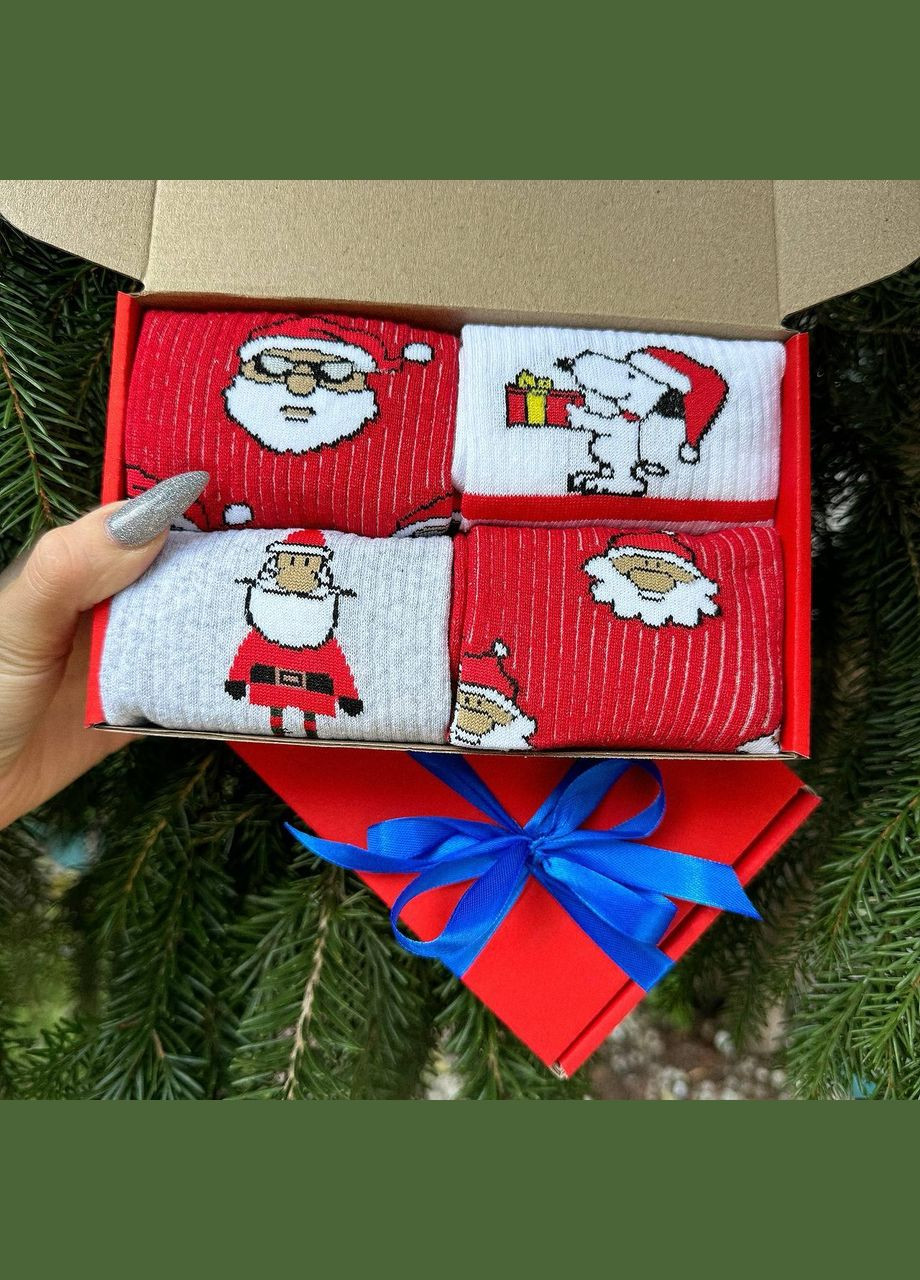 Комбинированные бокс мужских новогодних носков 40-45 на 4 пары Vakko (306424172)