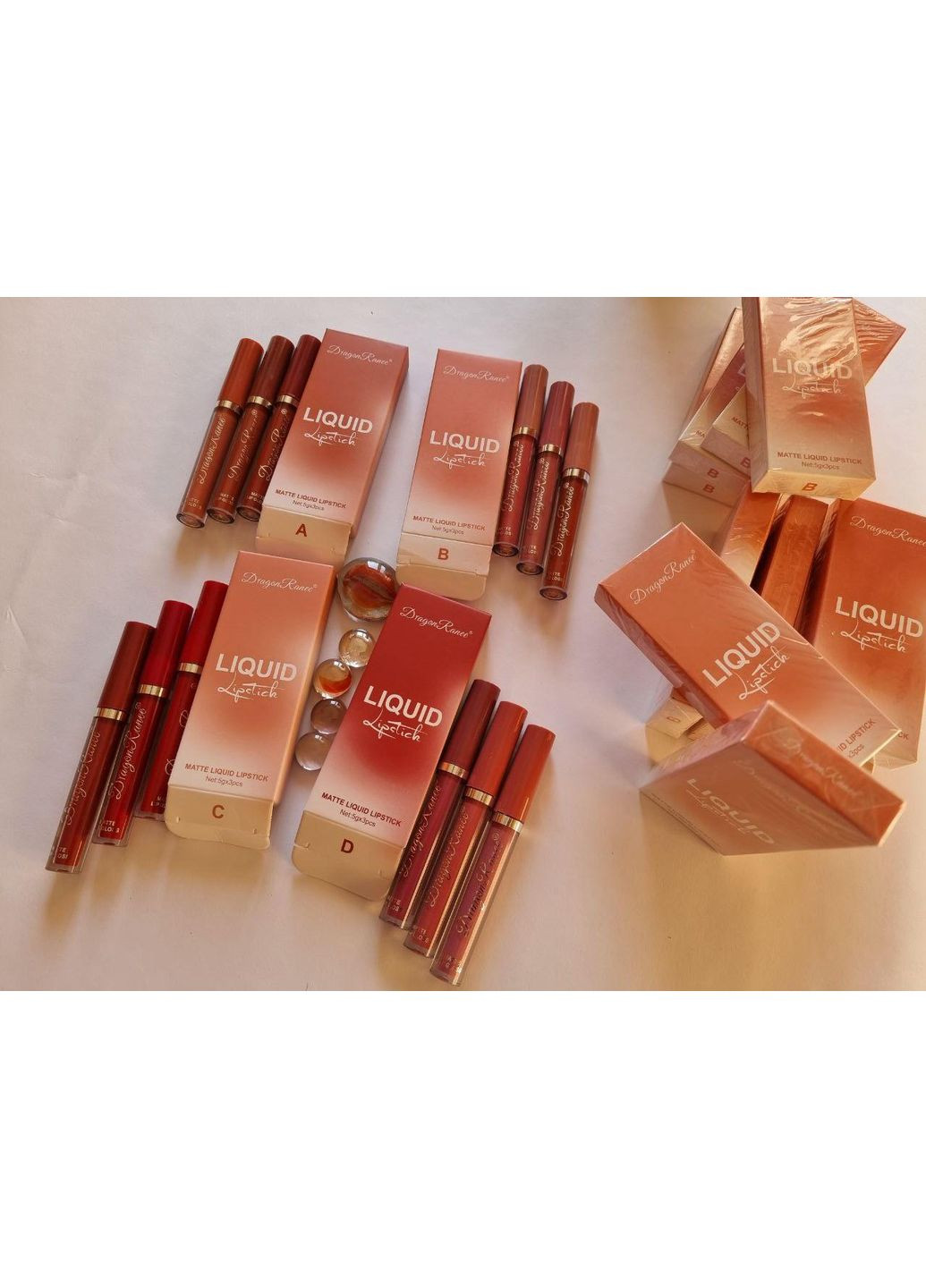 Тінт Набір 3 штуки: стійкий кольор, матова помада блиск, для губ Dragon (366668604)