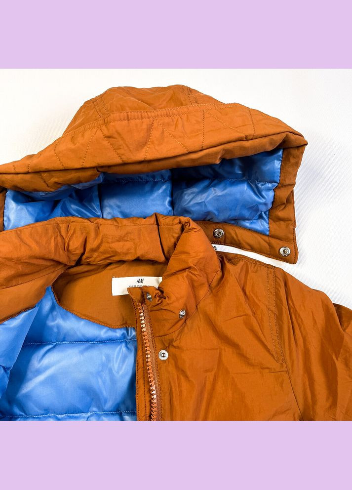 Коричнева зимова куртка 116 см коричневий артикул л637 H&M