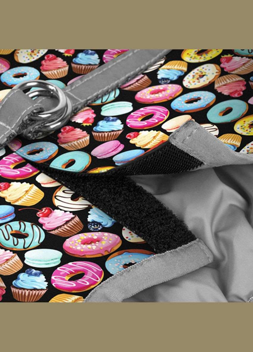 Шлея для собак Clothes з QR-паспортом Пончики S1 Різнобарвний (2911) WAUDOG (332880554)