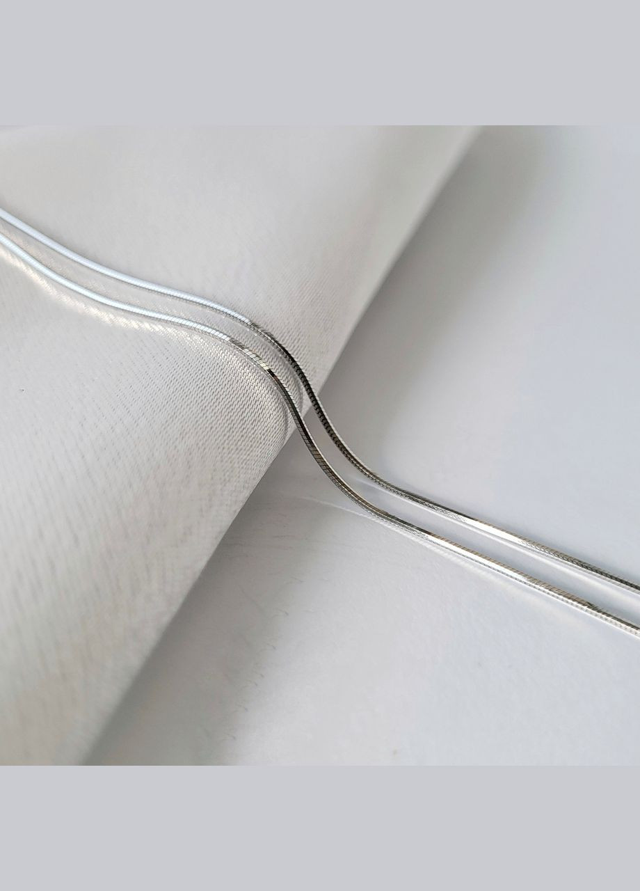 Серебряная тонкая цепь Цепочка круглая Снейк 38 см серебро 925 пробы Родованное 2.00г 255р2/38 No Brand (322504290)