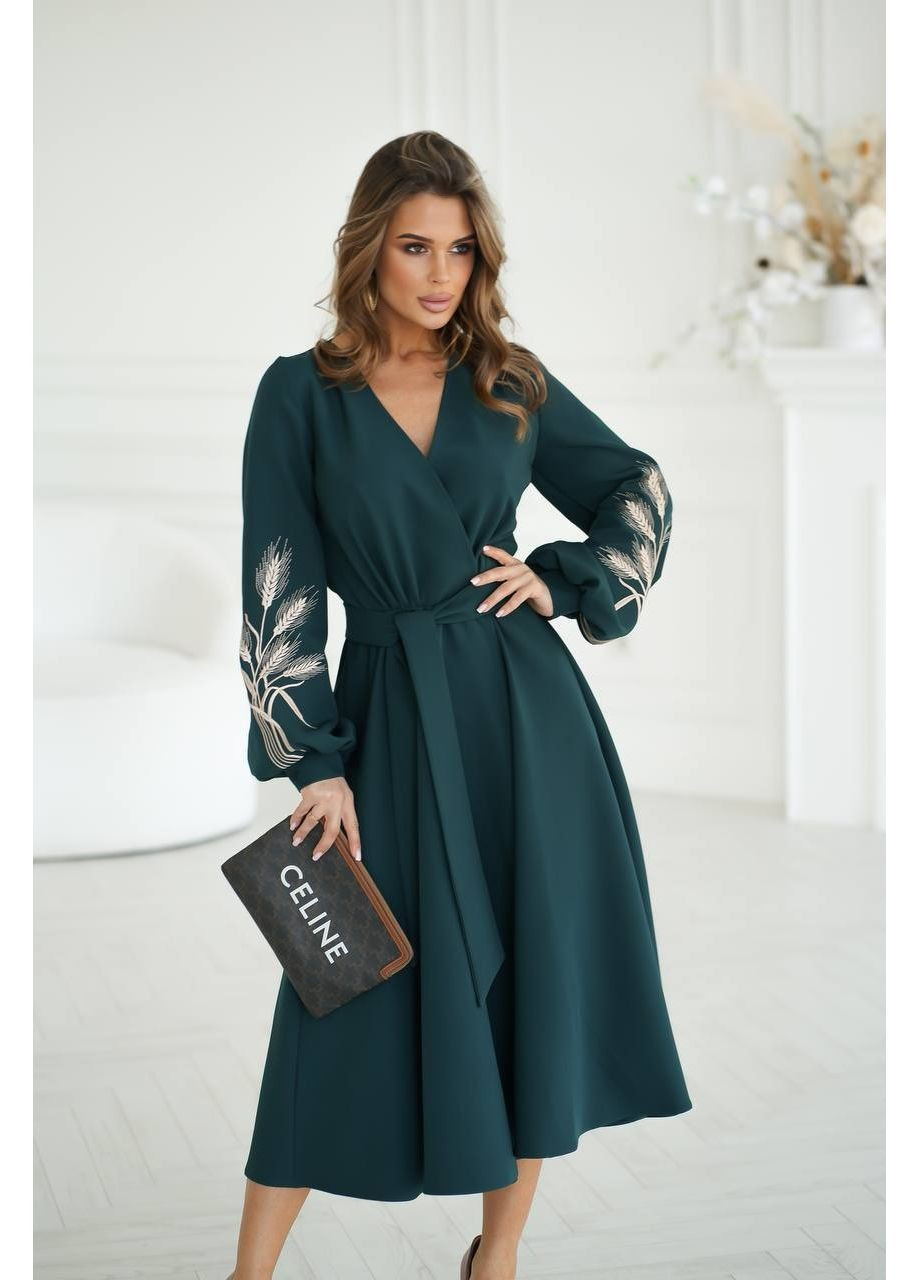 Темно-зеленое платье, цвет темно-зеленый Fashion