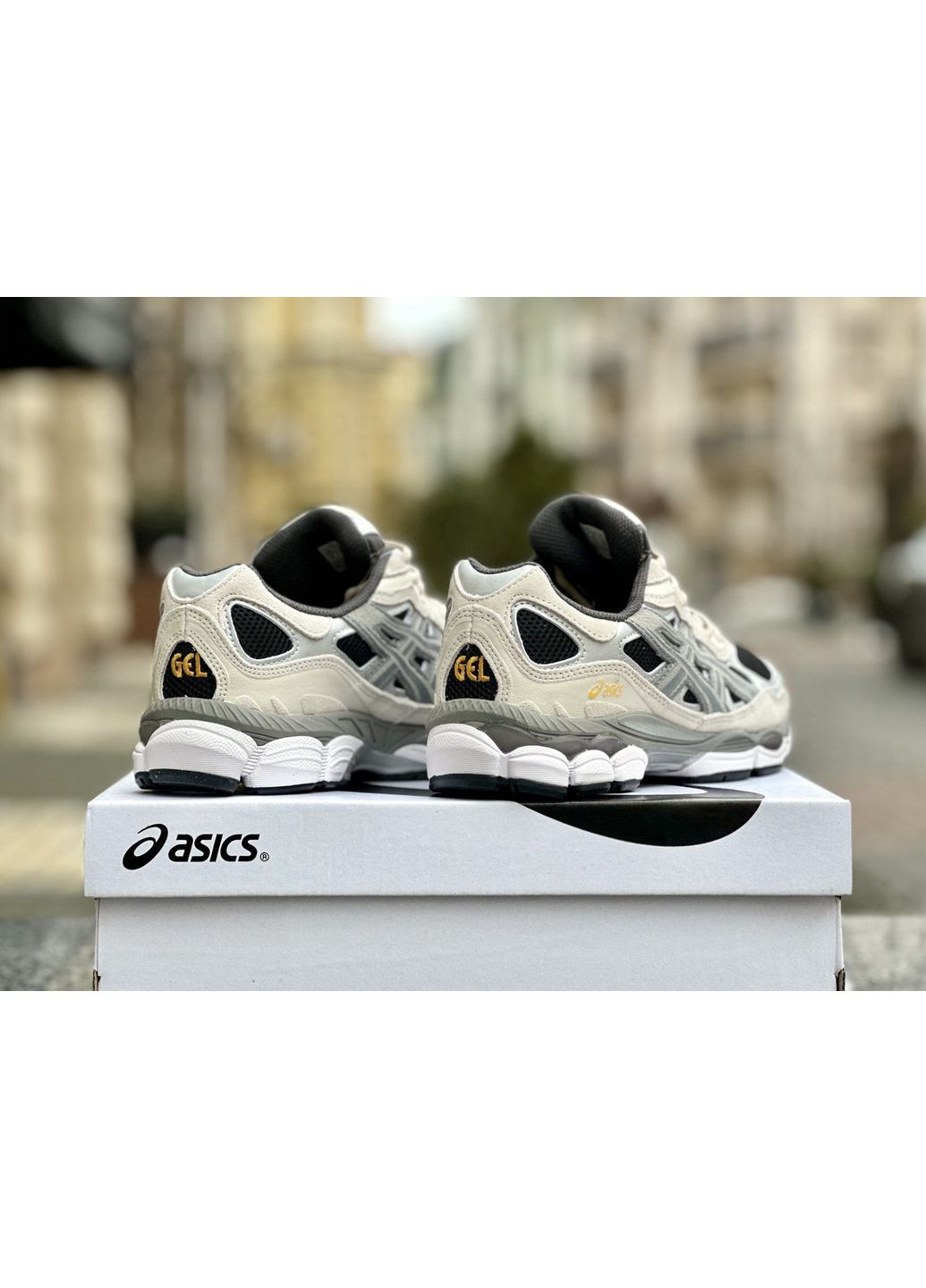 Сірі Осінні кросівки чоловічі asics gel nyc grey асікс гель нюк No Brand