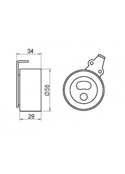 Ролик натяжной KIA/MAZDA (выр-во) GT20120 GMB (345761540)