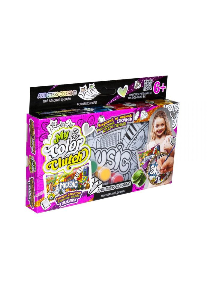 Пенал розмальовка "My color Clutch" CCL-01 укр Music Danko Toys (300386095)