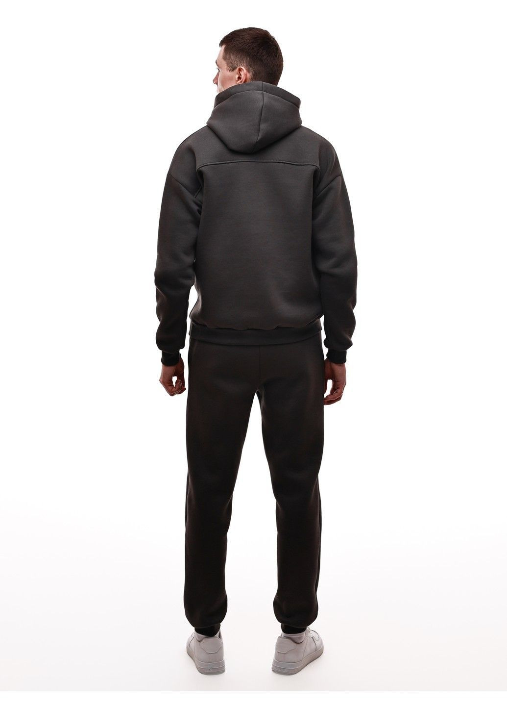 Сірий зимній костюм спортивний чоловічий No Brand