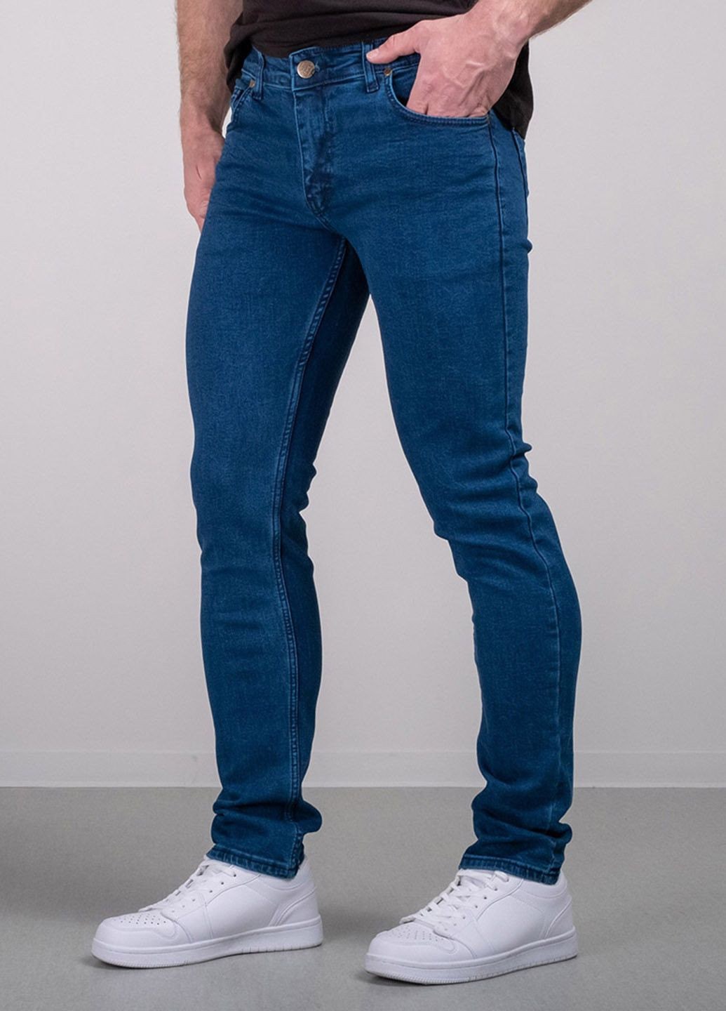 Синие демисезонные джинсы мужские 200291 Power