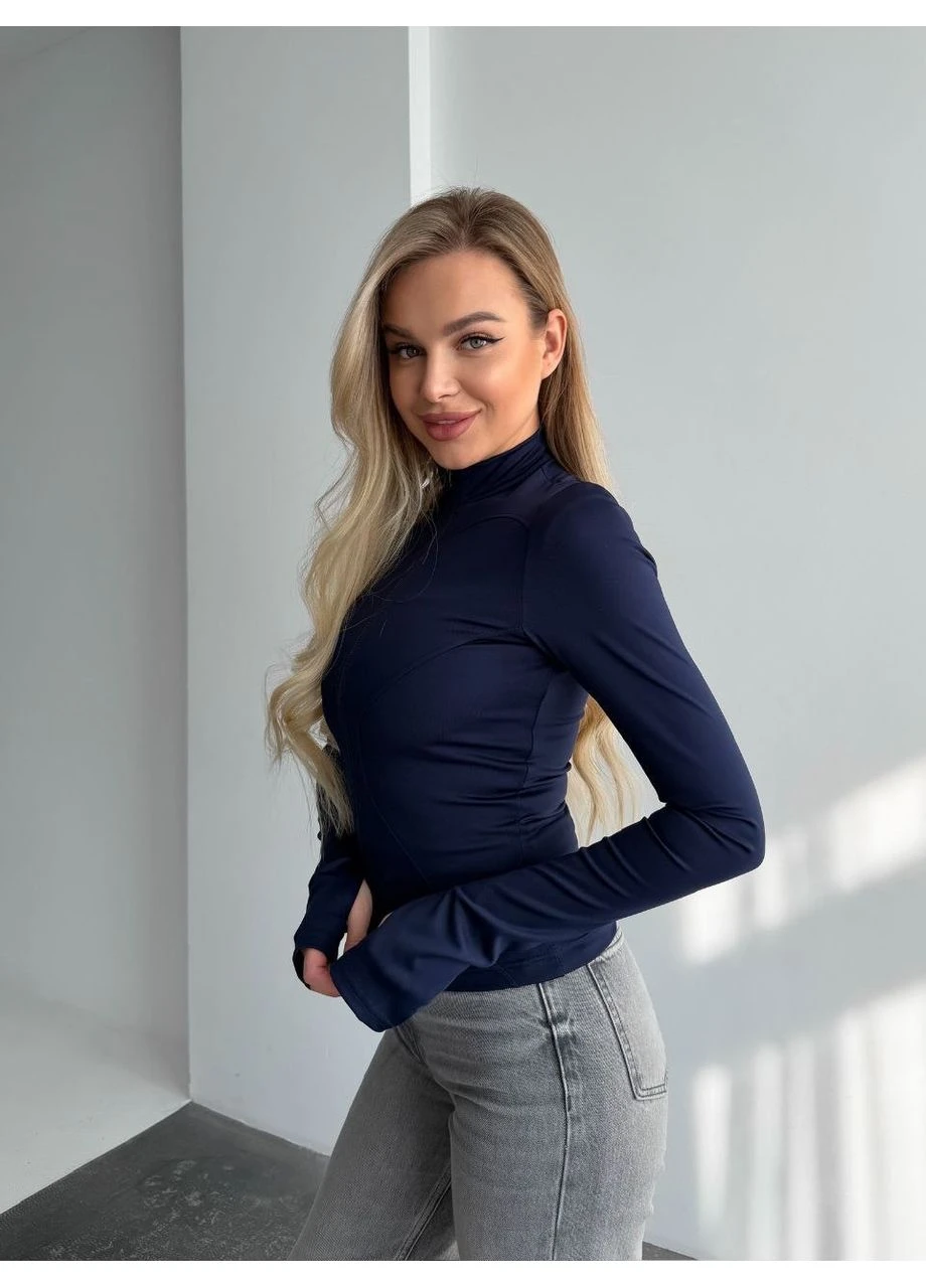 Жіноча еластична кофта на змійці Fashion (377309385)
