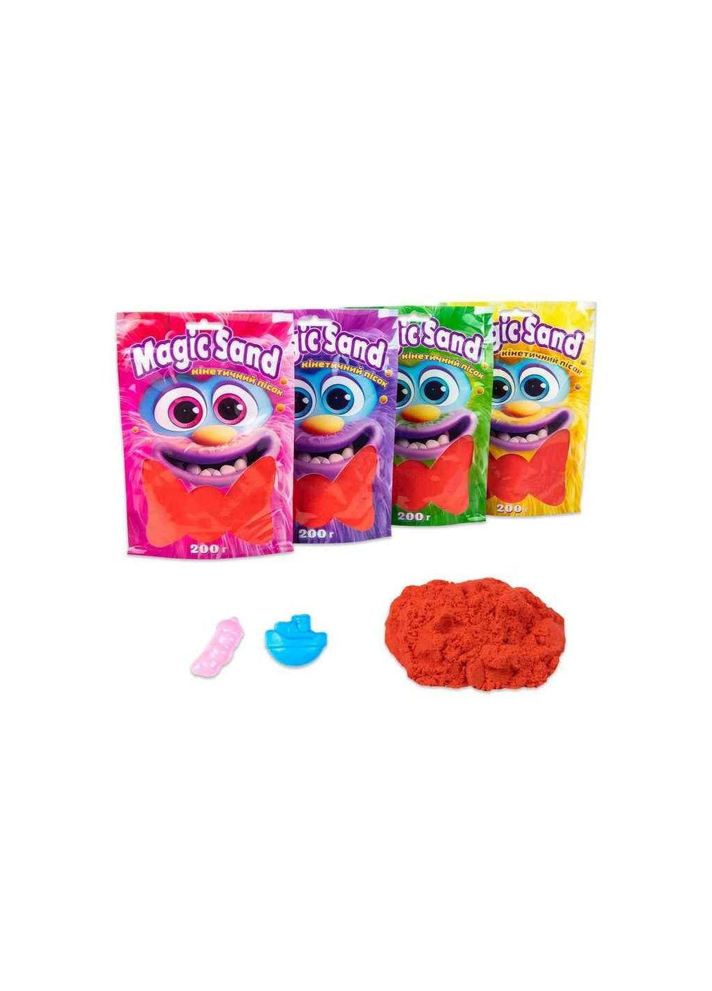 Кінетичний пісок Magic sand в пакеті 39401-6 червоний 200г ТМ Strateg (311956377)
