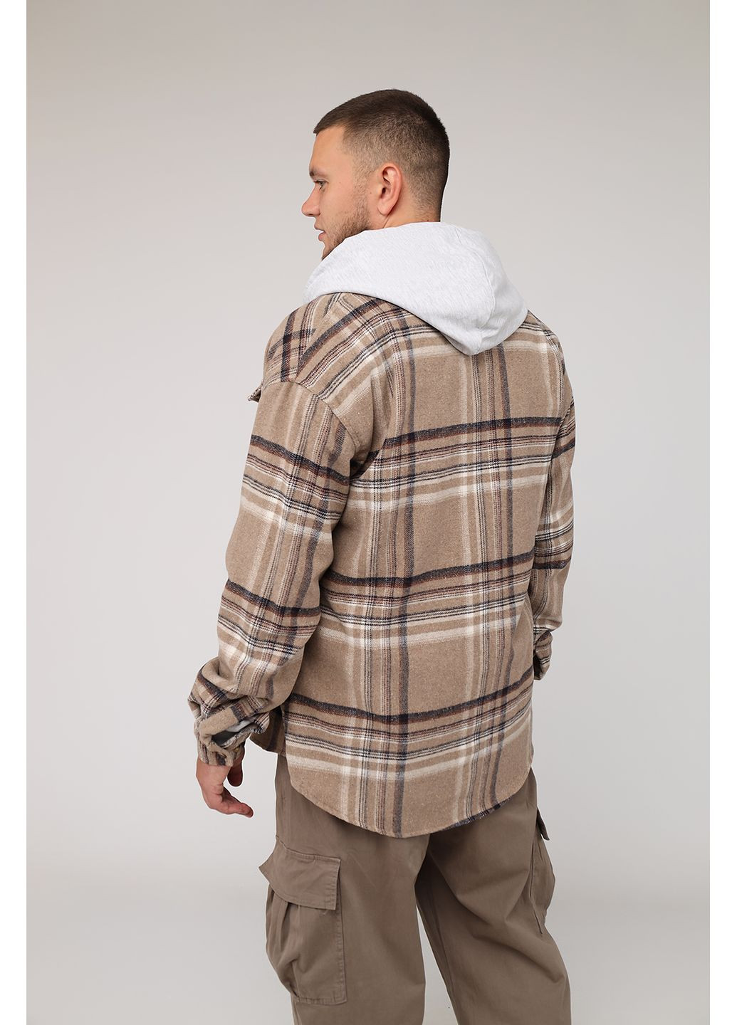 Сорочка з довгим рукавом чоловіча колір бежевий CB-00283009 BIG GASTINO (352691103)