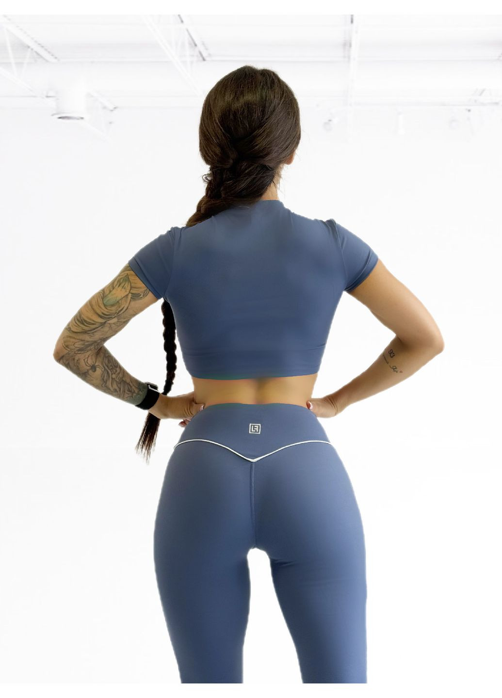 Костюм для фітнесу жіночий лосини пуш ап та топ LILAFIT (353834781)
