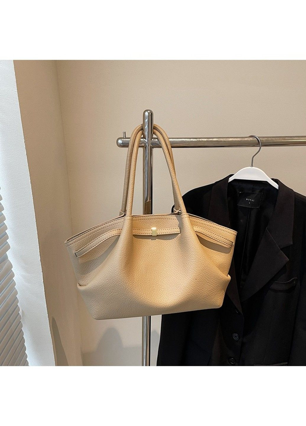 Женская сумка шопер бежевая из экокожи No Brand (364134813)