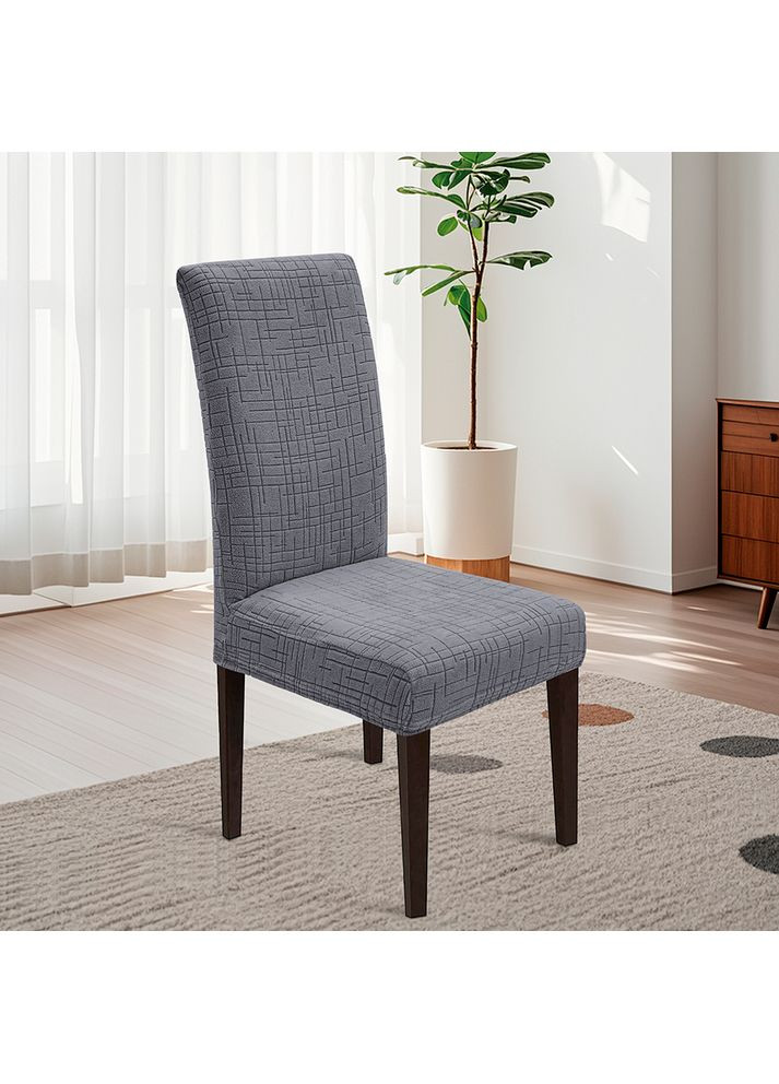 Чехол на стул универсальный New Corn Fleece серый Love You (373294464)