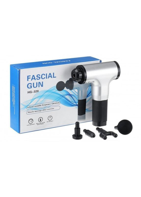 Вібромасажер Масажер для м'язів HG320 Сріблястий Fascial Gun (306716682)