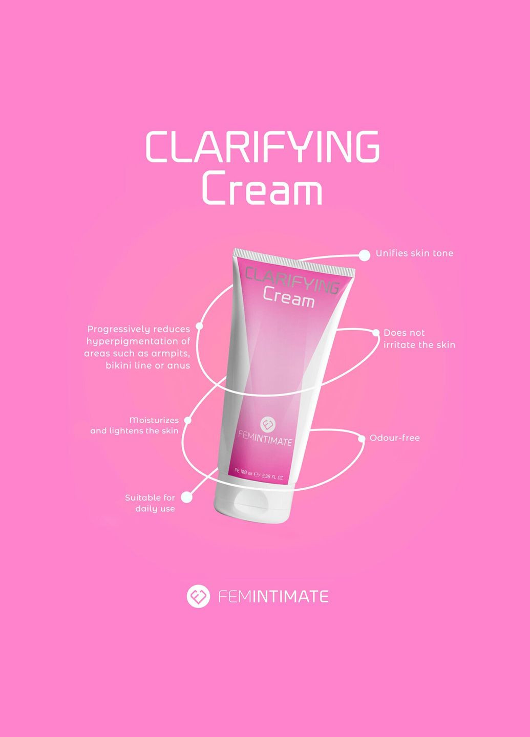 Вибілювальний крем Clarifying Cream (100 мл) - CherryLove Femintimate (330619798)