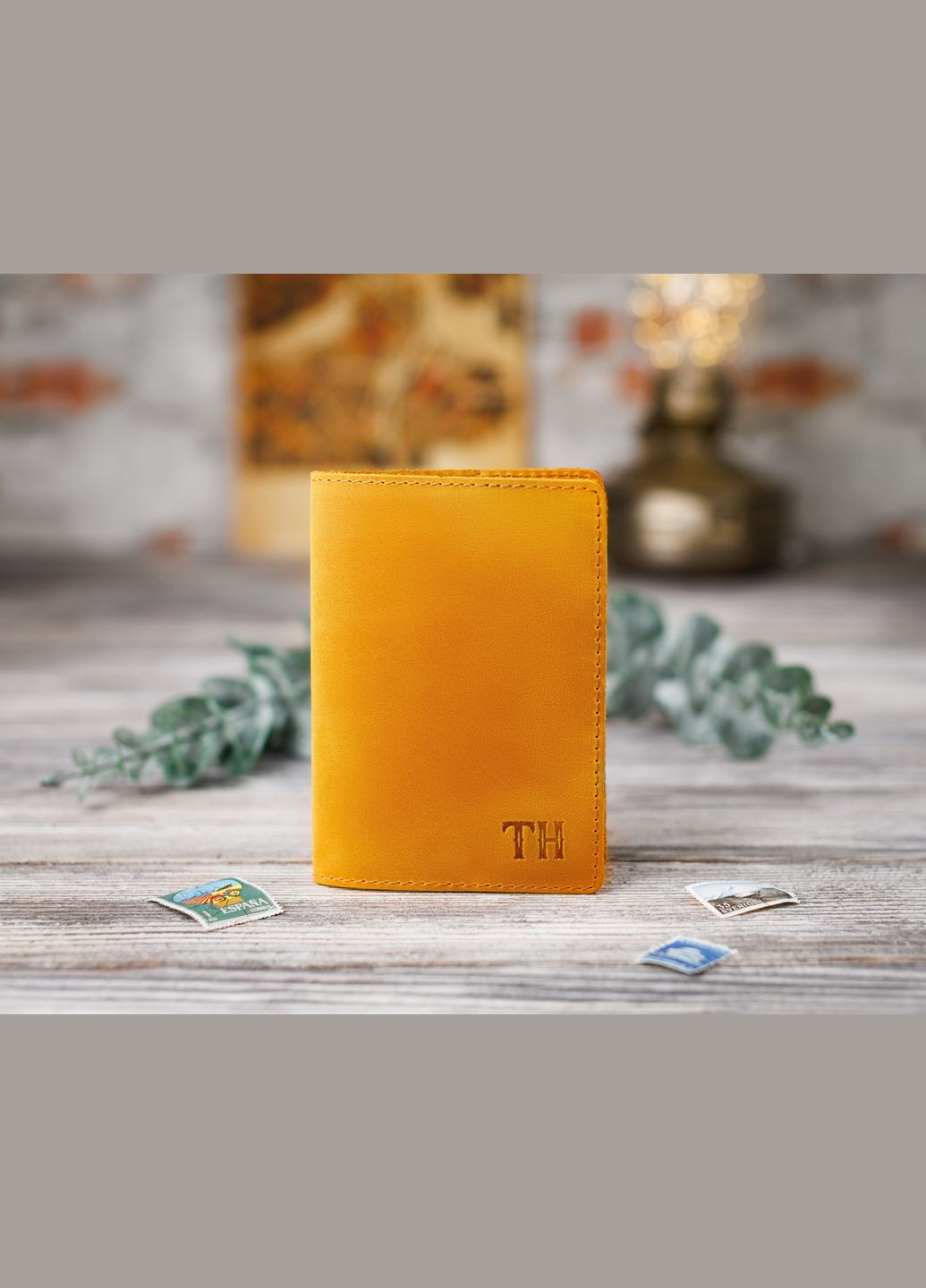 Шкіряна обкладинка для паспорта з персоналізованим тисненням No Brand (305828702)