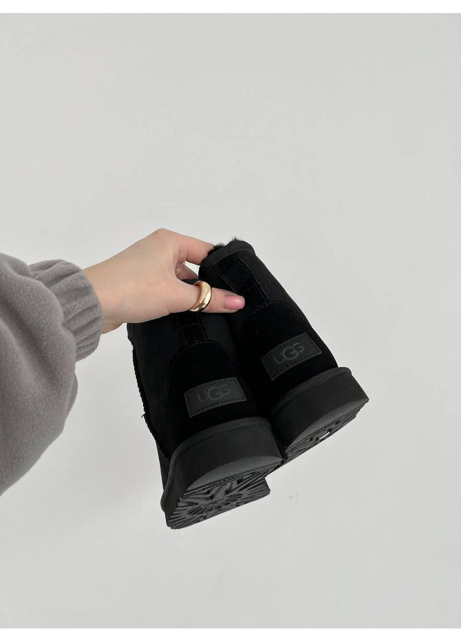 Уггі Чоловічі UGG Mini Black (Замша) (369384114)