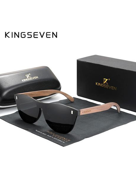 Мужские поляризационные солнцезащитные очки W5510 Black KINGSEVEN (303110876)