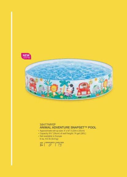 Бассейн "Утиный риф" от 3-х лет, диаметр 122 см, высота 25 см, 218 л. Intex (369787987)