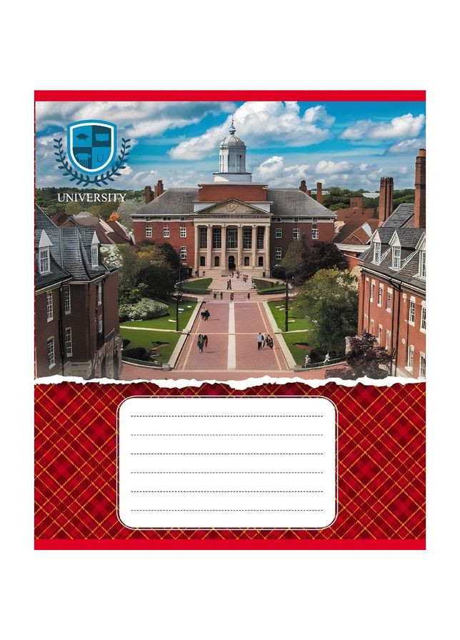 Зошит загальний "Університети" 048-590258K-2 в клітинку, 48 аркушів Leader (352690766)