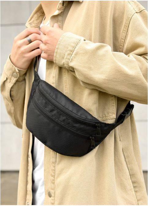 Сумка на пояс бананка Tirso LTH черный тканевый (R-80331065m-VS) Sambag (302450126)