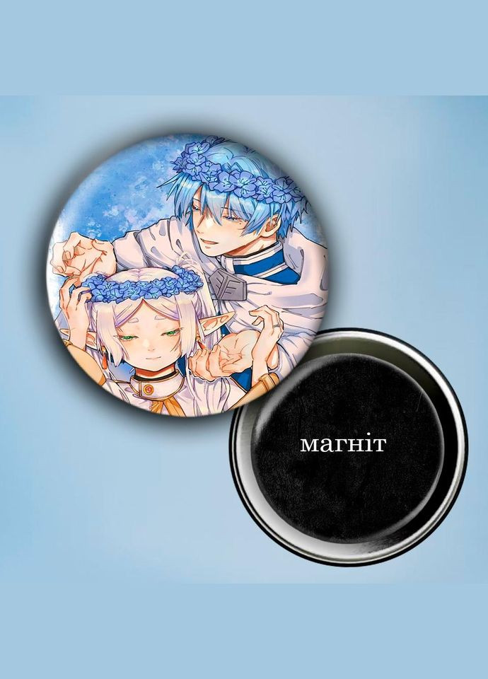 Фотомагнит (магнит на холодильник) Аниме Фрирен, провожающая в последний путь #0008 56 мм черный No Brand (309157634)