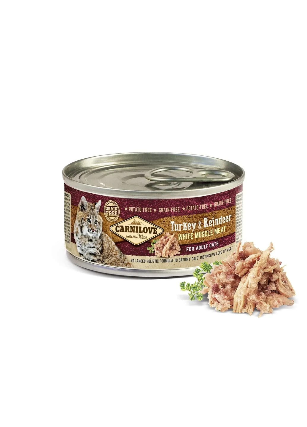 Вологий корм для кішок Turkey & Reindeer індичка та оленина 100 г (1005621112849010) Carnilove (312483777)