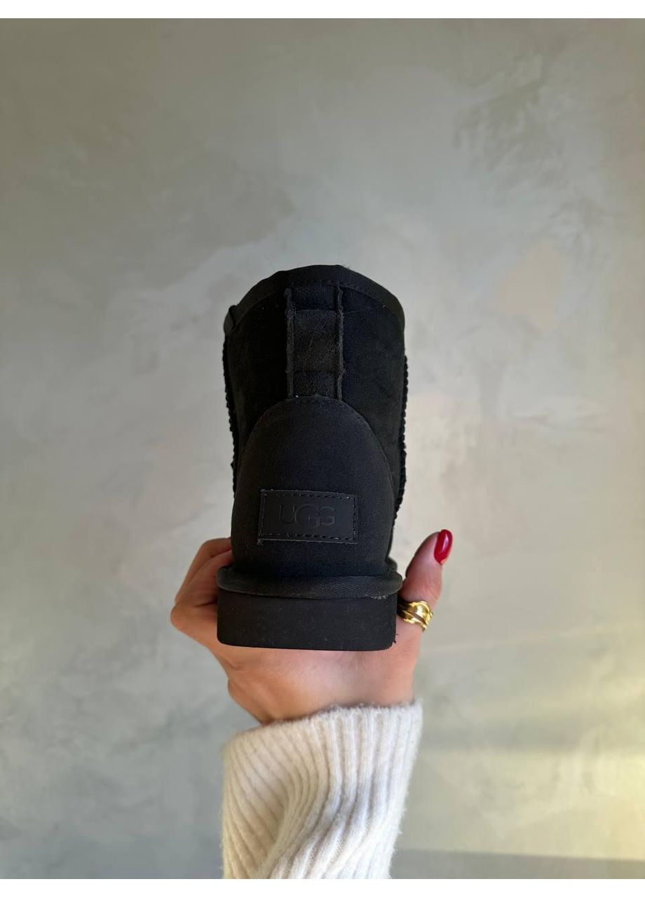Женские Угги UGG Mini Black (Замша) (366196717)