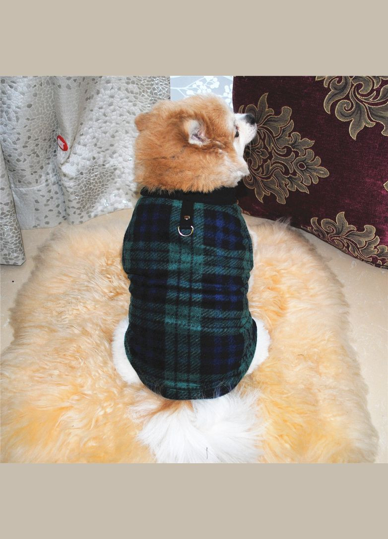 Жилетка для собак с кольцом Pet Style "Клетка" Зеленая XS No Brand - (323237615)