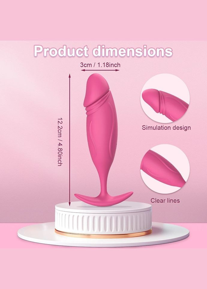 Массажер простаты с вибрацией с пультом управления стимулятор розовый No Brand (341309929)