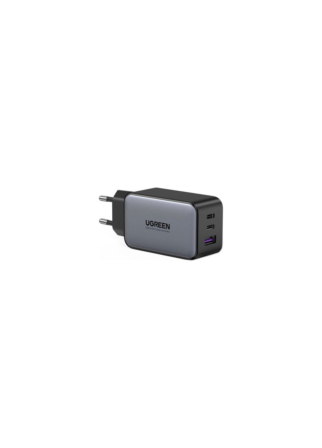 Зарядное устройство (10335) Ugreen 3xUSB 65W GaN (2хUSB-C+USB-A) CD244 Grey (370016207)