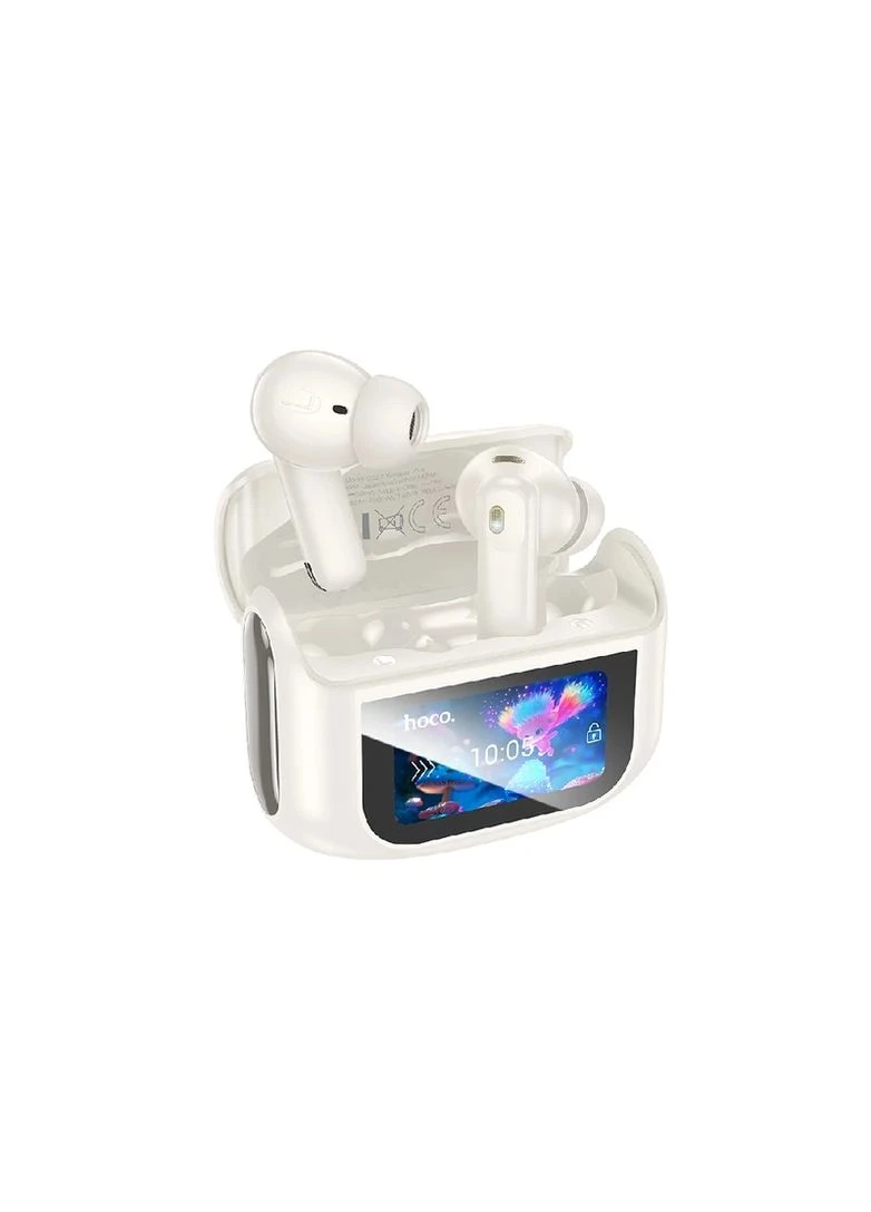 Бездротові навушники TWS EQ21 Sandy, ANC+ENC, touch screen, Cloudy White Hoco (388345519)