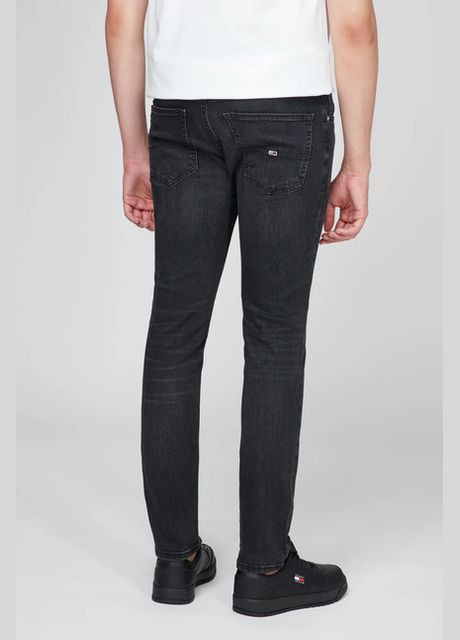 Черные демисезонные зауженные джинсы Tommy Hilfiger