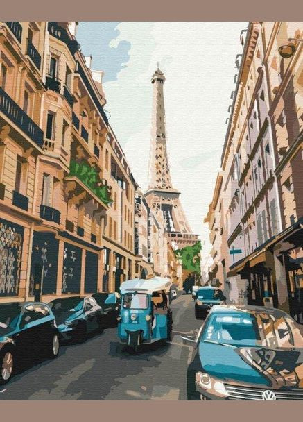 Картина по номерам Туристический Париж Пейзаж природа города 40х50см картины в цифрах роспись BS52329 Brushme (308989042)