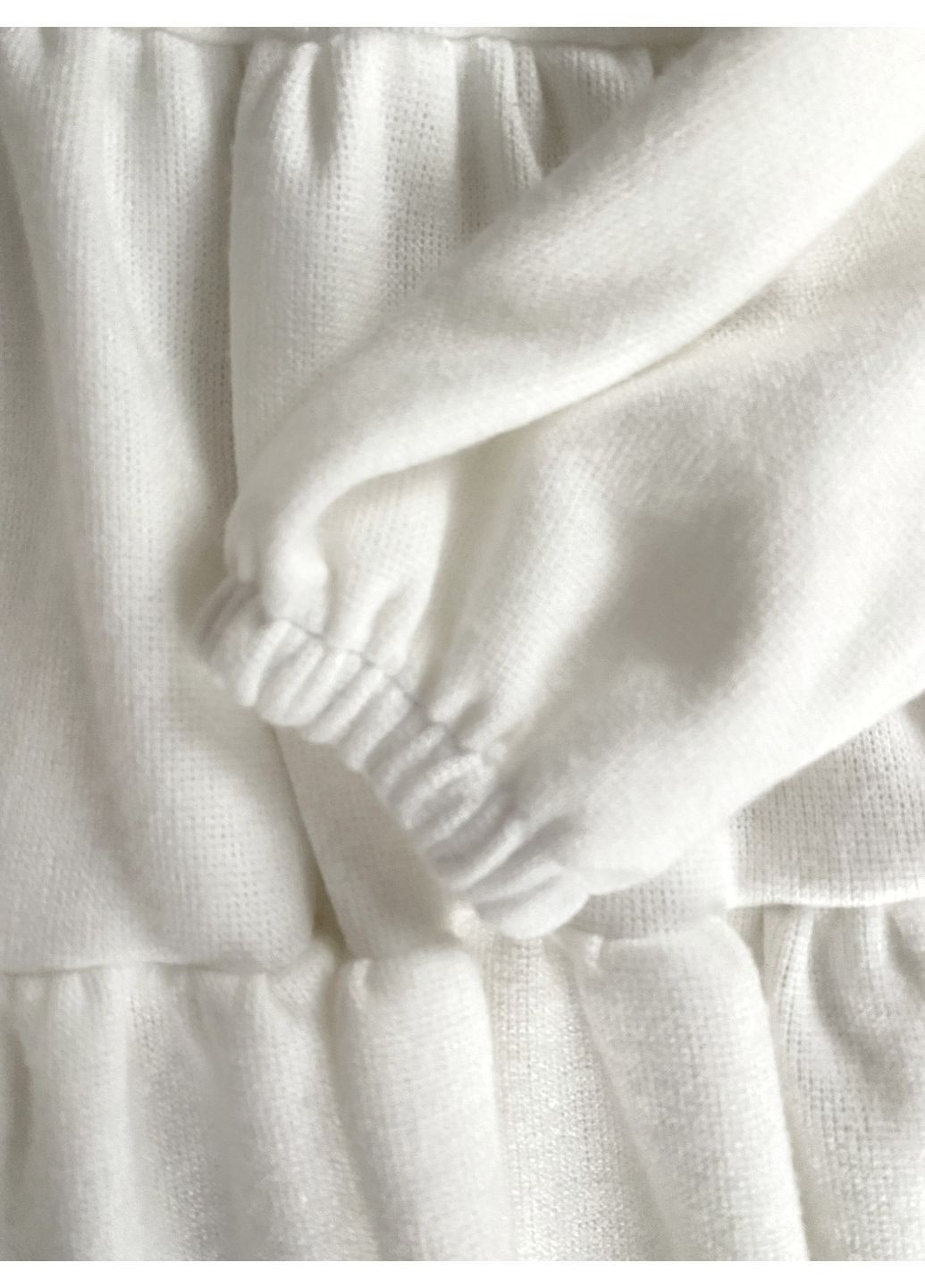 Біла сукня святкова для дівчинки трикотаж ангора (00149) біла, молочна Odri (368785388)