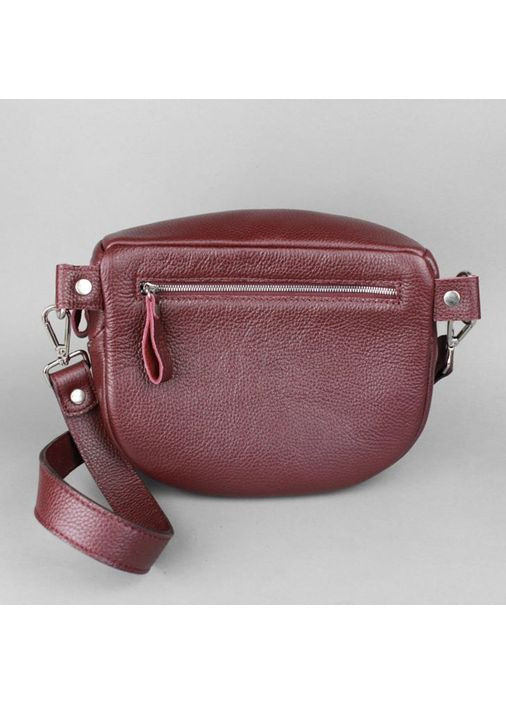Шкіряна сумка поясна-кроссбоді Vacation бордова флотар The Wings (348359037)