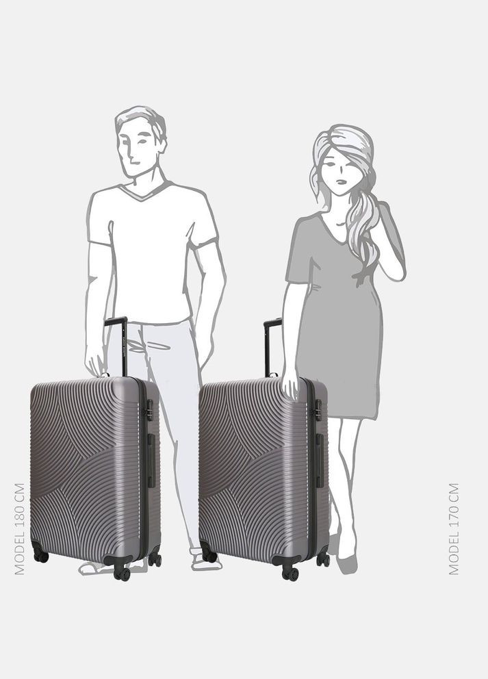 Валіза LOUISVILLE/Grey L Велика Eb39040 012-70 official Enrico Benetti (372674109)