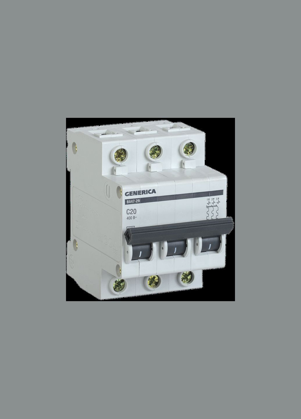 Автоматичний вимикач 3Р 20А 4,5кА "С" [MVA25-3-020-C] ВА47-29 UEC (337145434)