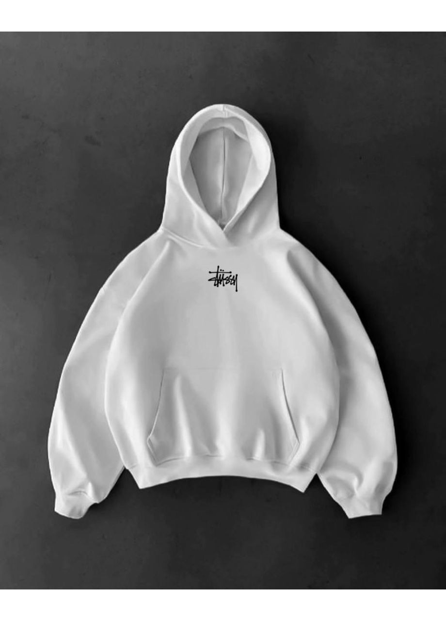 Стильне чоловіче худі демісезонне Stussy біле No Brand (372644914)