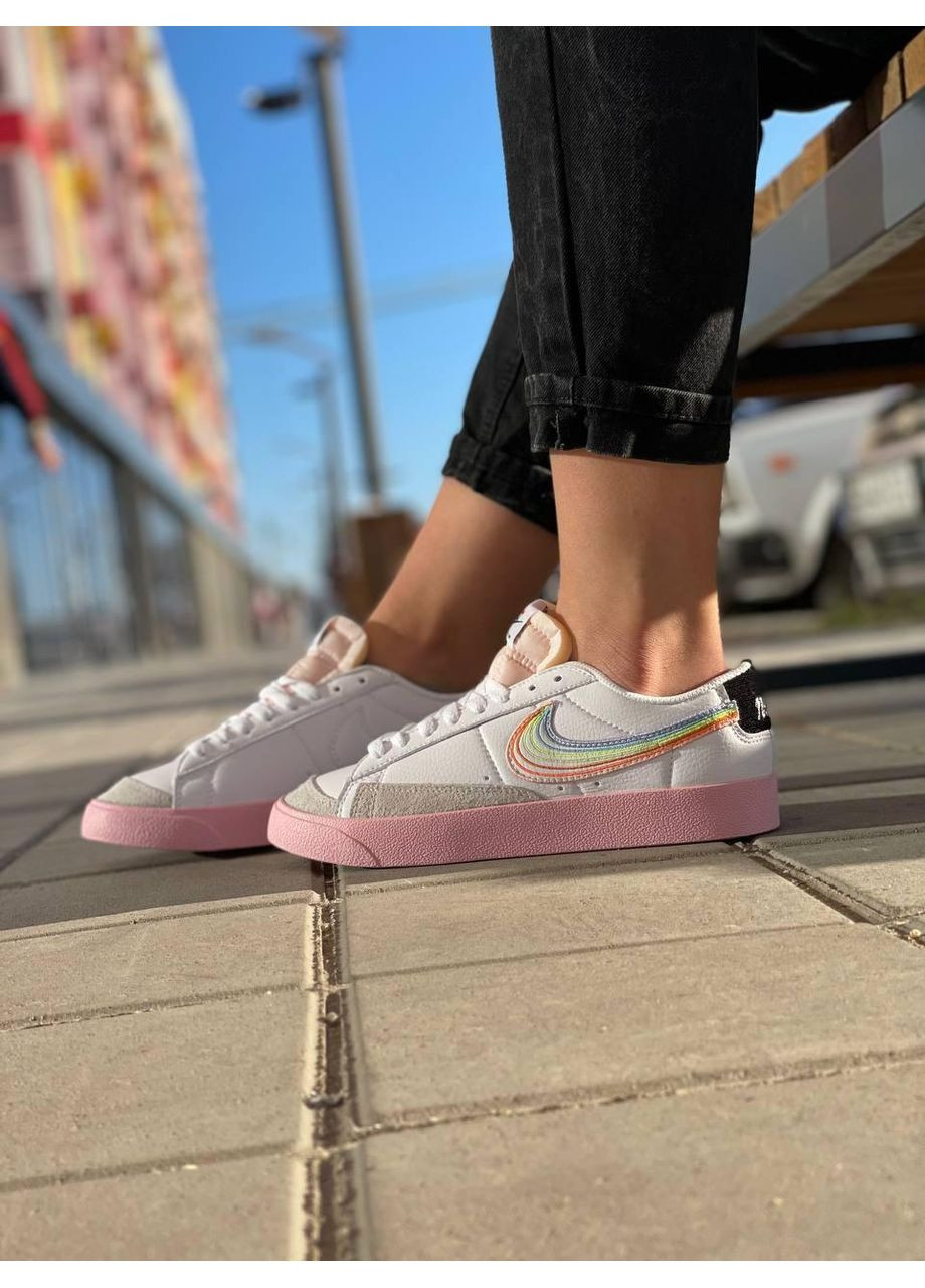 Белые демисезонные кроссовки мужские nike blazer low 77 vintage betrue найк блейзер No Brand