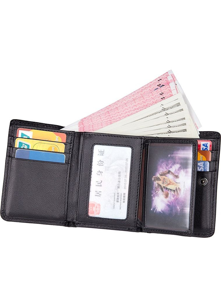 Кошелек мужской Кожаный 14467 Черный Vintage (306882231)