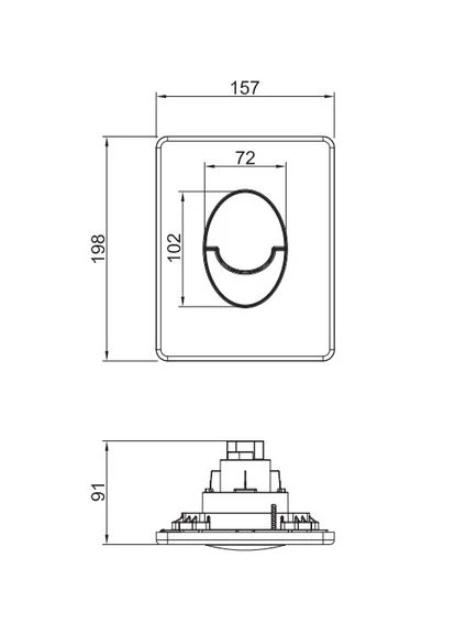 Инсталляция для подвесного унитаза KT-0503-01 500x126x1150mm с клавишей смыва KT-0606-01 Хром (KR5347) KOER (388166133)