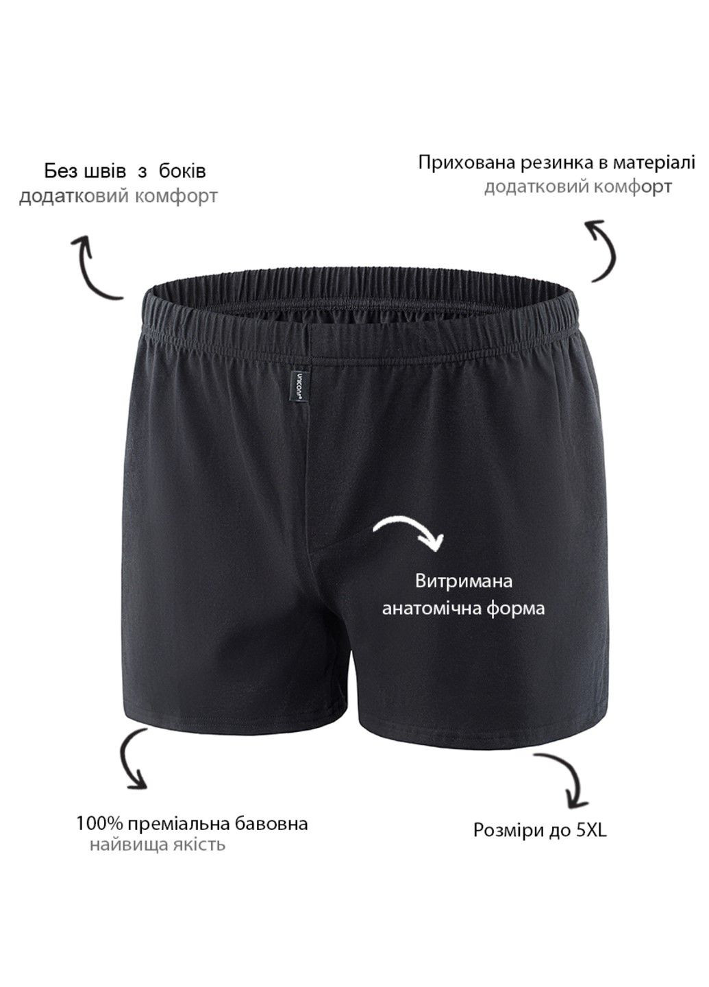 Набір (3 шт) трусів-боксерів чоловічих Uniconf BB117_набір (300513651)