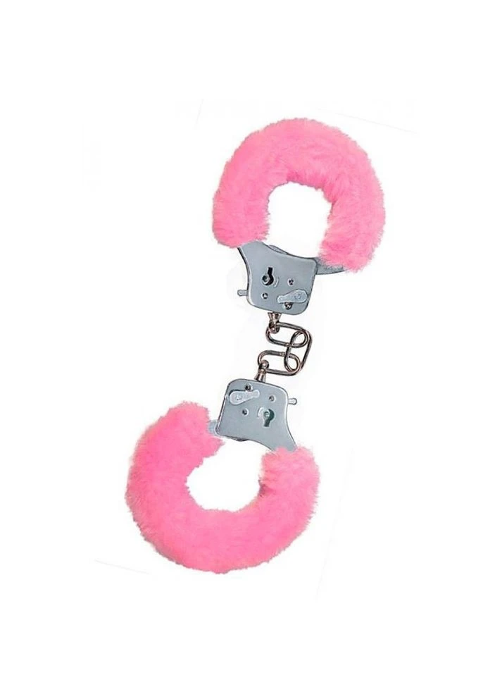 Наручники рожеві з хутром Furry fan cuffs Toy Joy (383076875)
