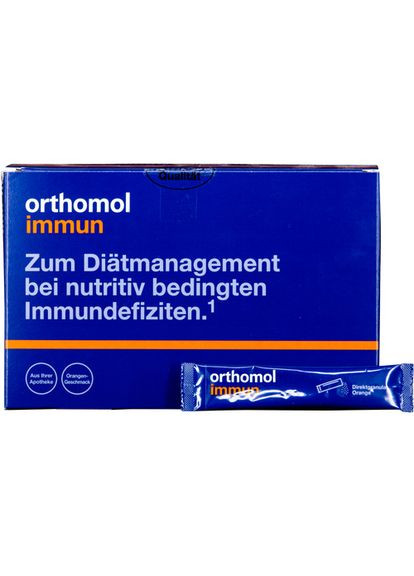 Вітаміни для відновлення та підтримки імунної системи Immun (гранули прямої дії зі смаком апельсина на 30 днів) Orthomol (280265862)