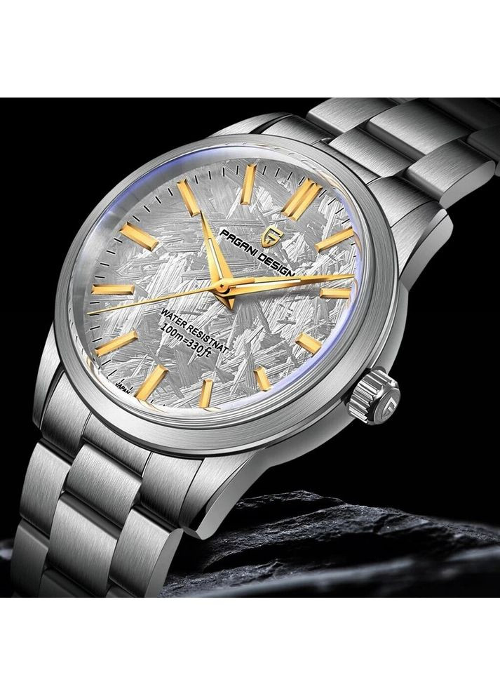 Годинник PD-1734 Silver-White з нержавіючої сталі чоловічі кварцові із сапфіровим склом для повсякденного носіння класичні ProDobro (367267185)