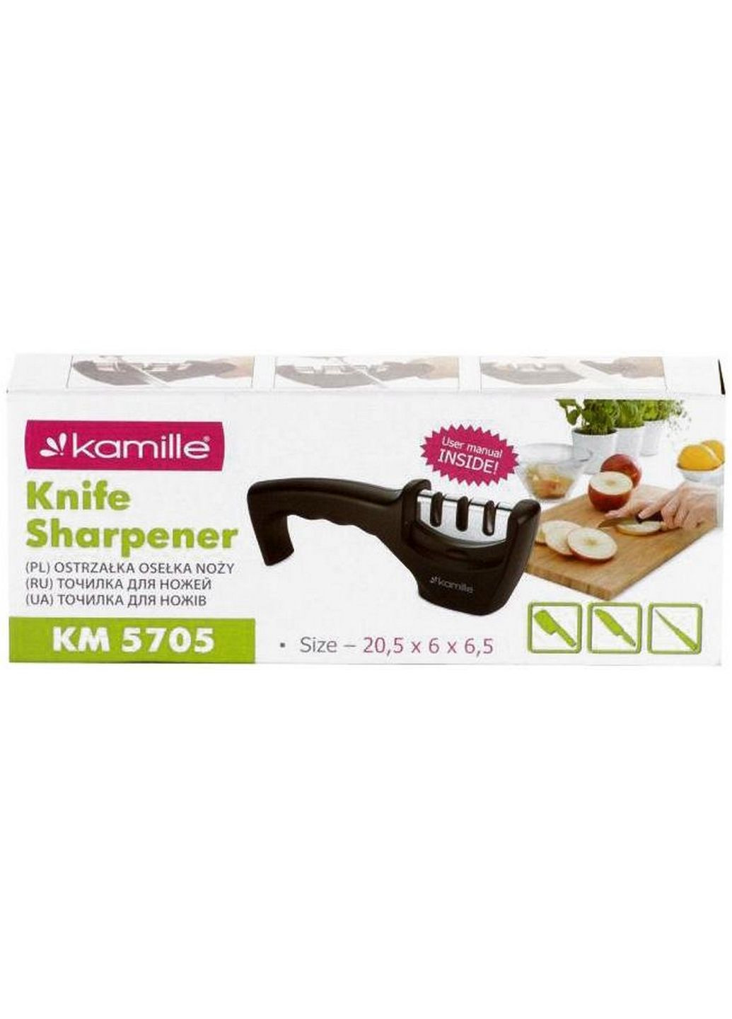 Точилка для ножей с тремия видами точил Kamille (279325835)