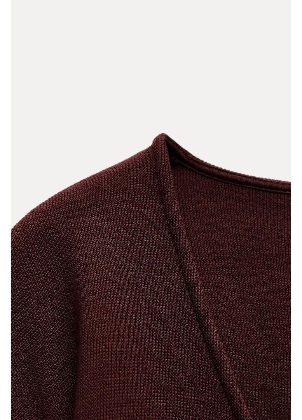 Бордова сукня міді на запах Zara